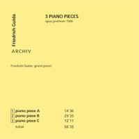 Friedrich Gulda > 3 Piano Pieces, Opus Posthum 1986